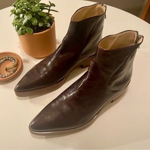 Zara zip up ankle boots